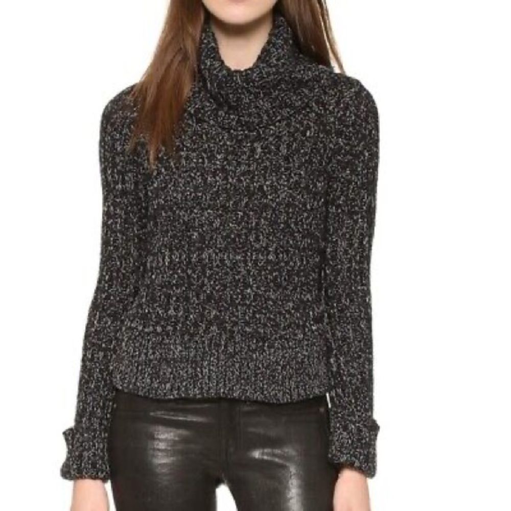 Women's Black Turtleneck Free People Sweater